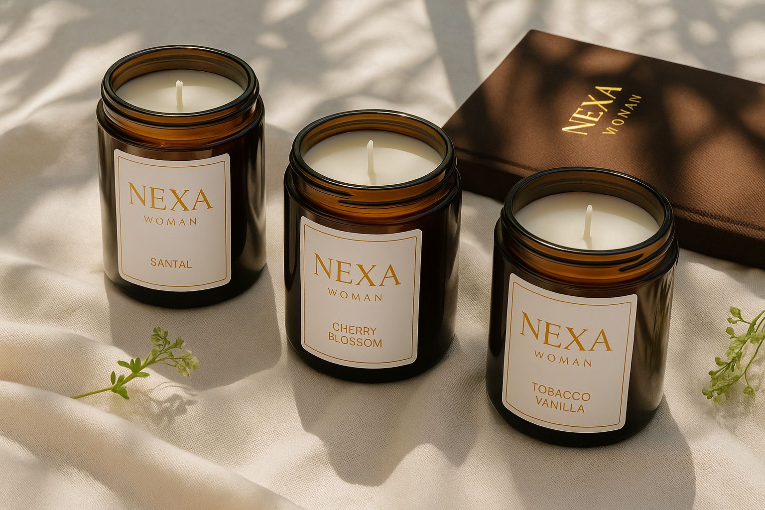 Voňavé sviečky santal, cherry blossom, tobacco vanilla produktové fotky