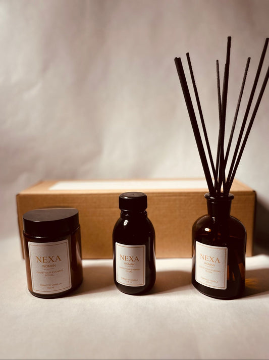 nexa parfume next to each other